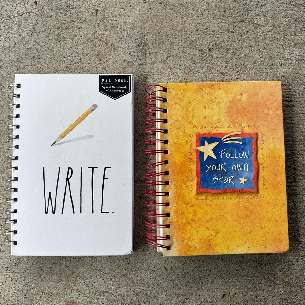 Rae Dunn White 'Write' Spiral Markings Notebook Bundle